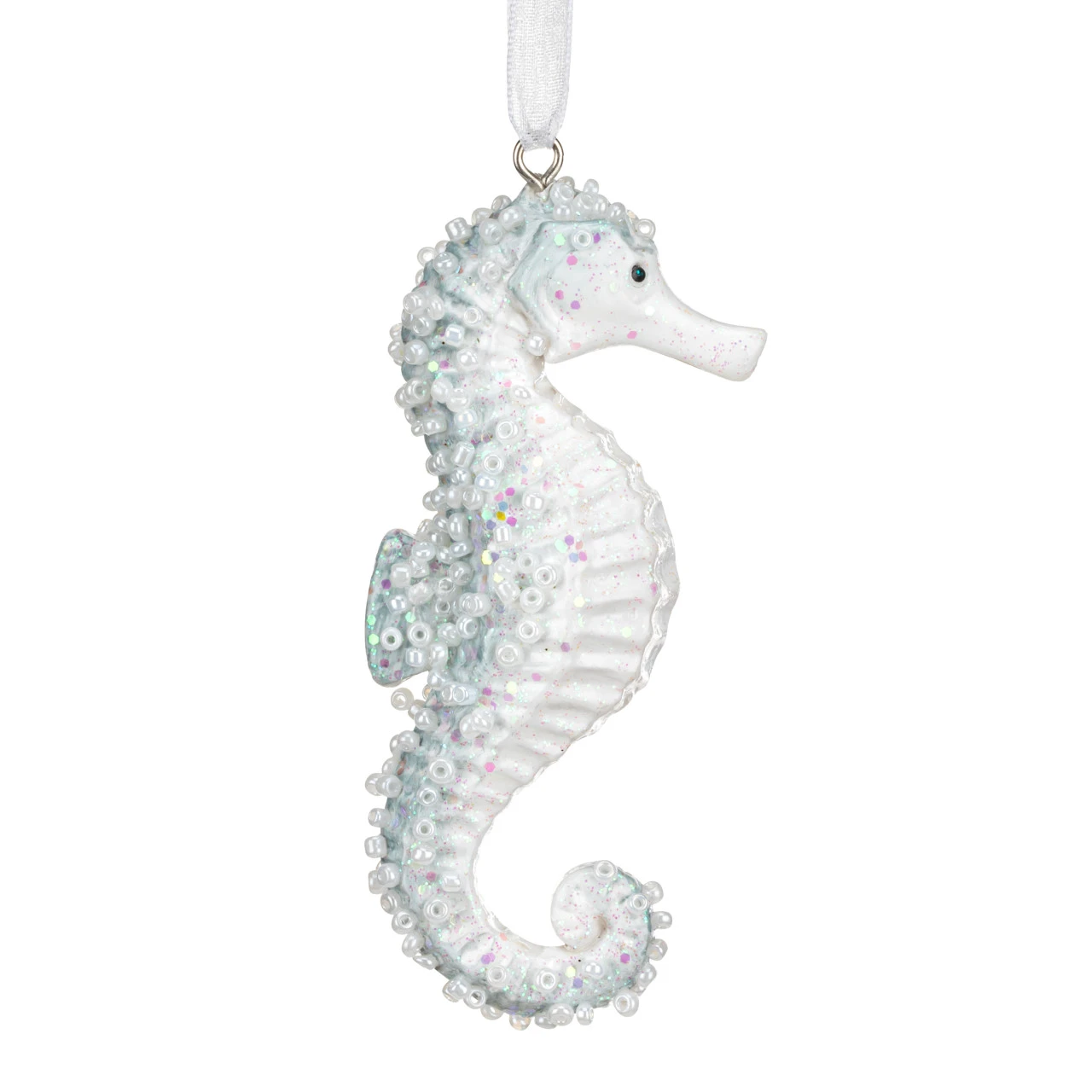 Iridescent Blue Seahorse Ornament - 1x3.5in thumbnail