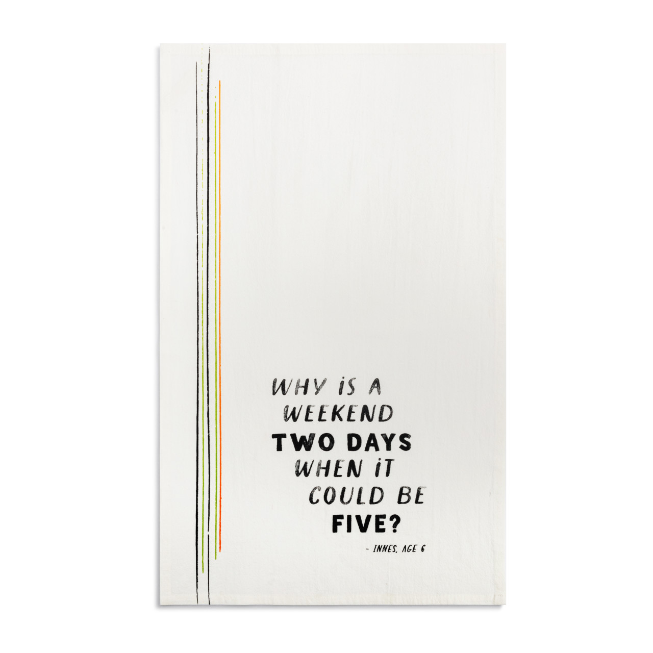 Live From Snack Time 5 Day Weekend Flour Sack Towel - 17x28in thumbnail