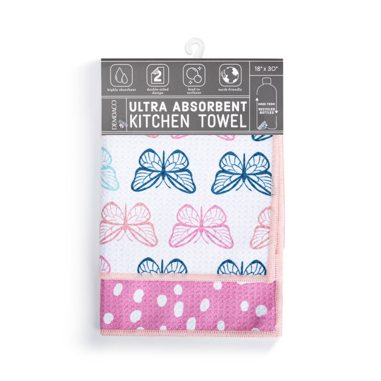Butterflies Absorbent Reversible Towel - 18x30in thumbnail