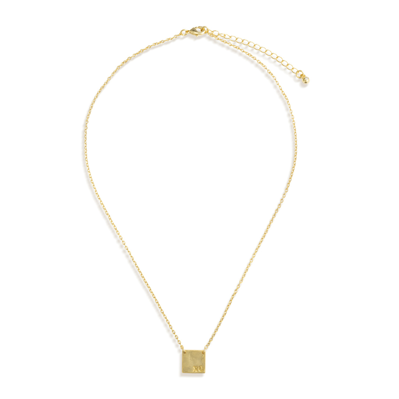 XO Charm Gold Necklace 16in thumbnail