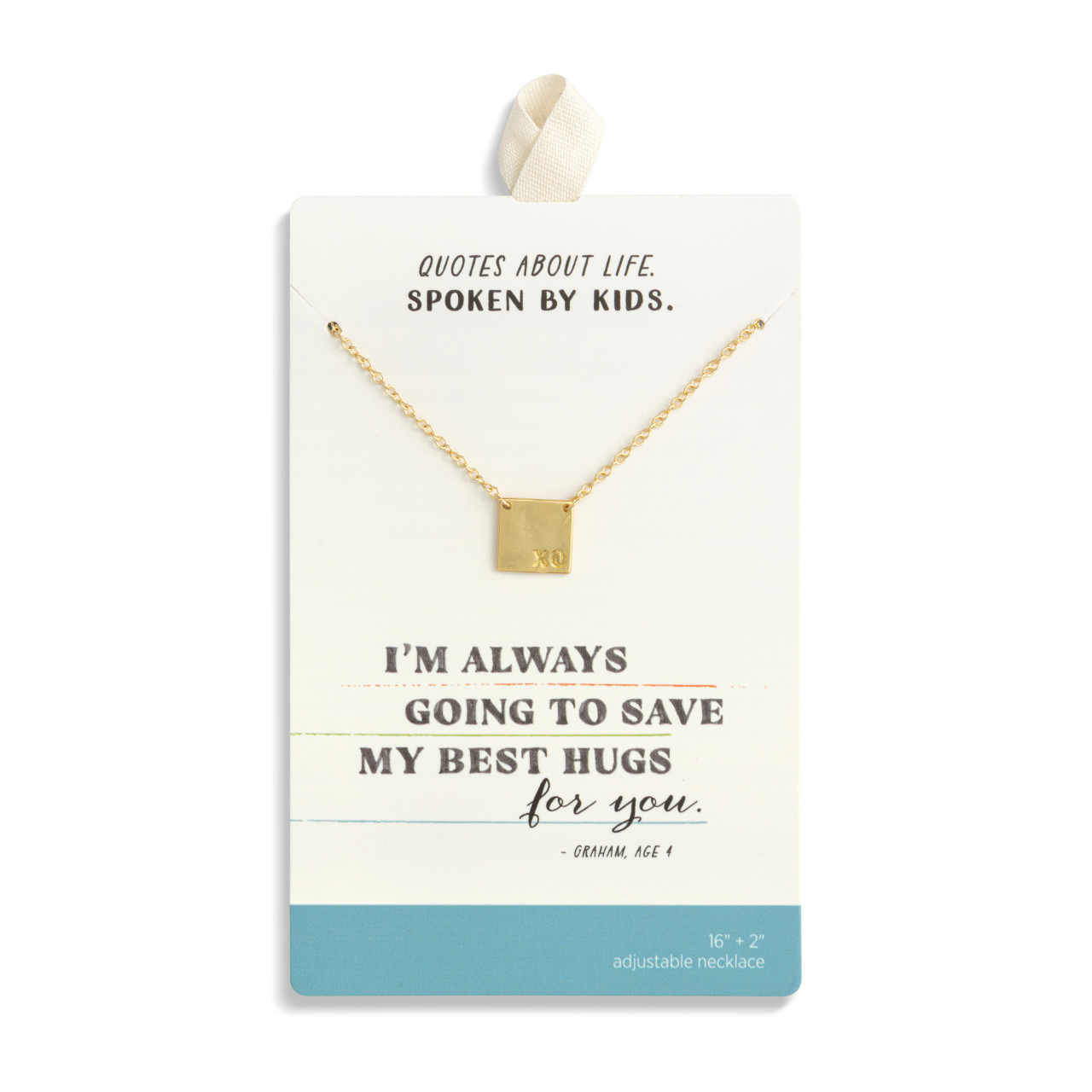 XO Charm Gold Necklace 16in thumbnail