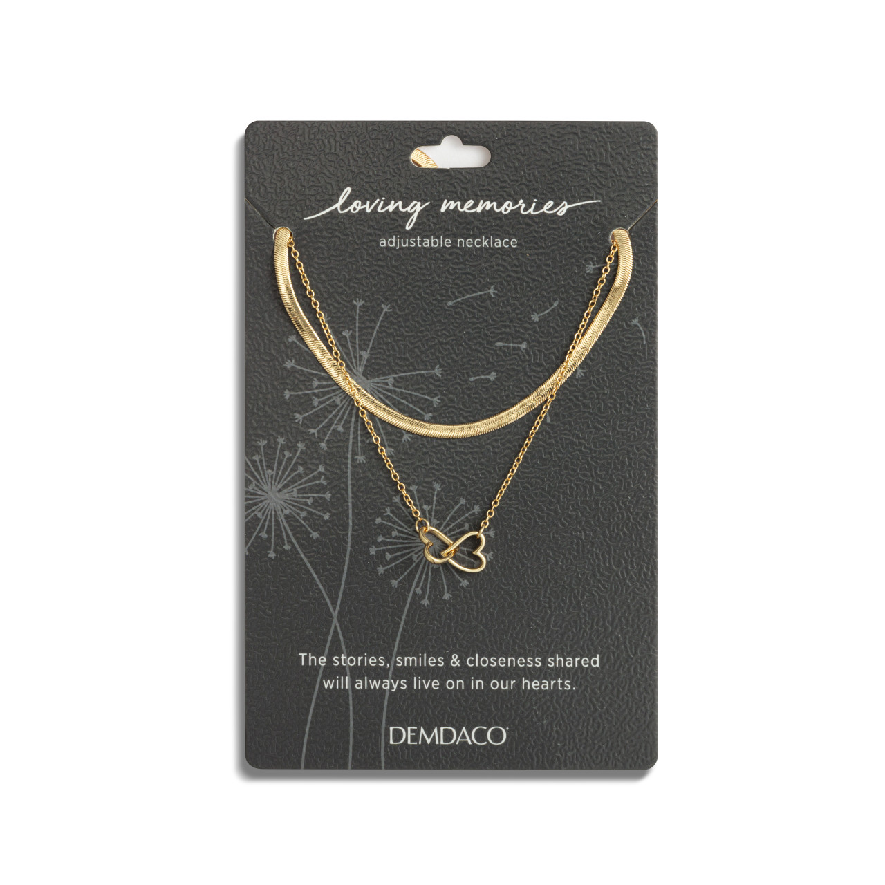 Layered Heart Gold Necklace 18in thumbnail