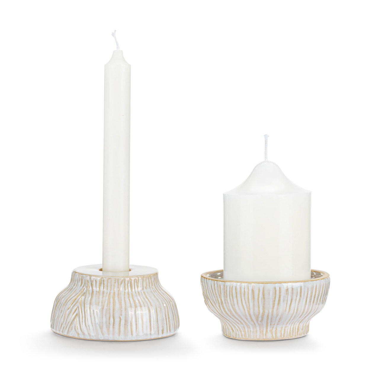 Woodland Ceramic Taper Candle Holder - 4in thumbnail