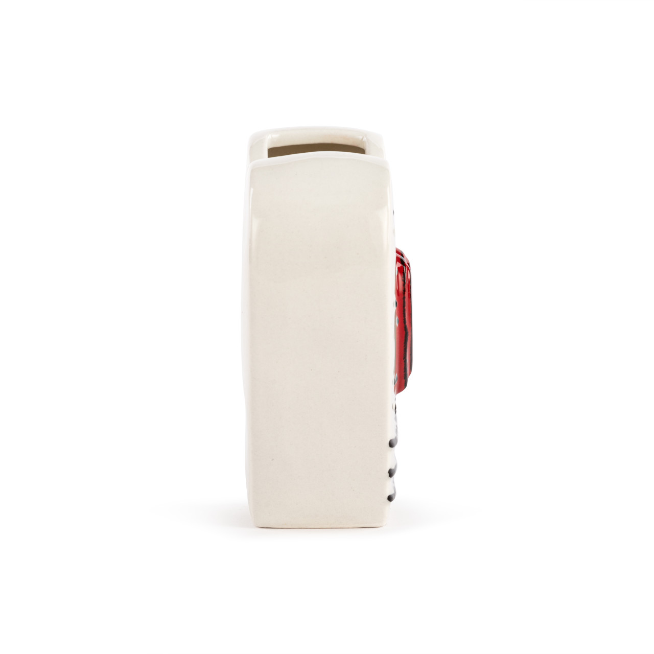 Dots and Stripes Heart Shaped Ceramic Vase - 4in thumbnail