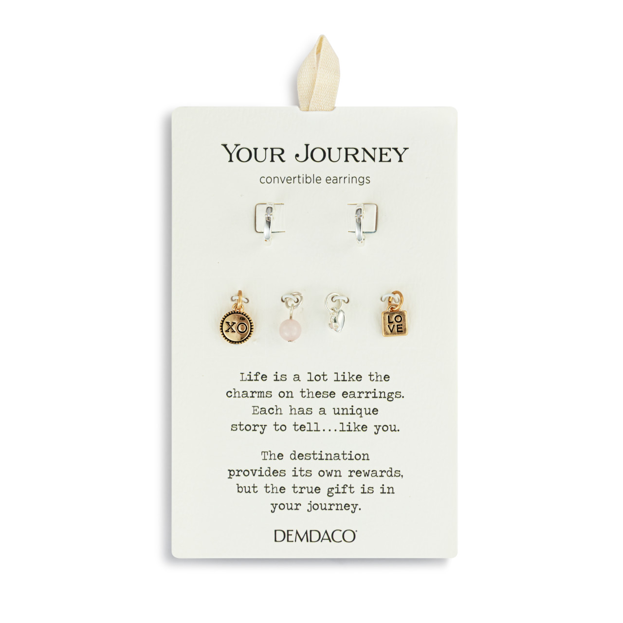 Love Charm Silver Earring Set - 8mm thumbnail