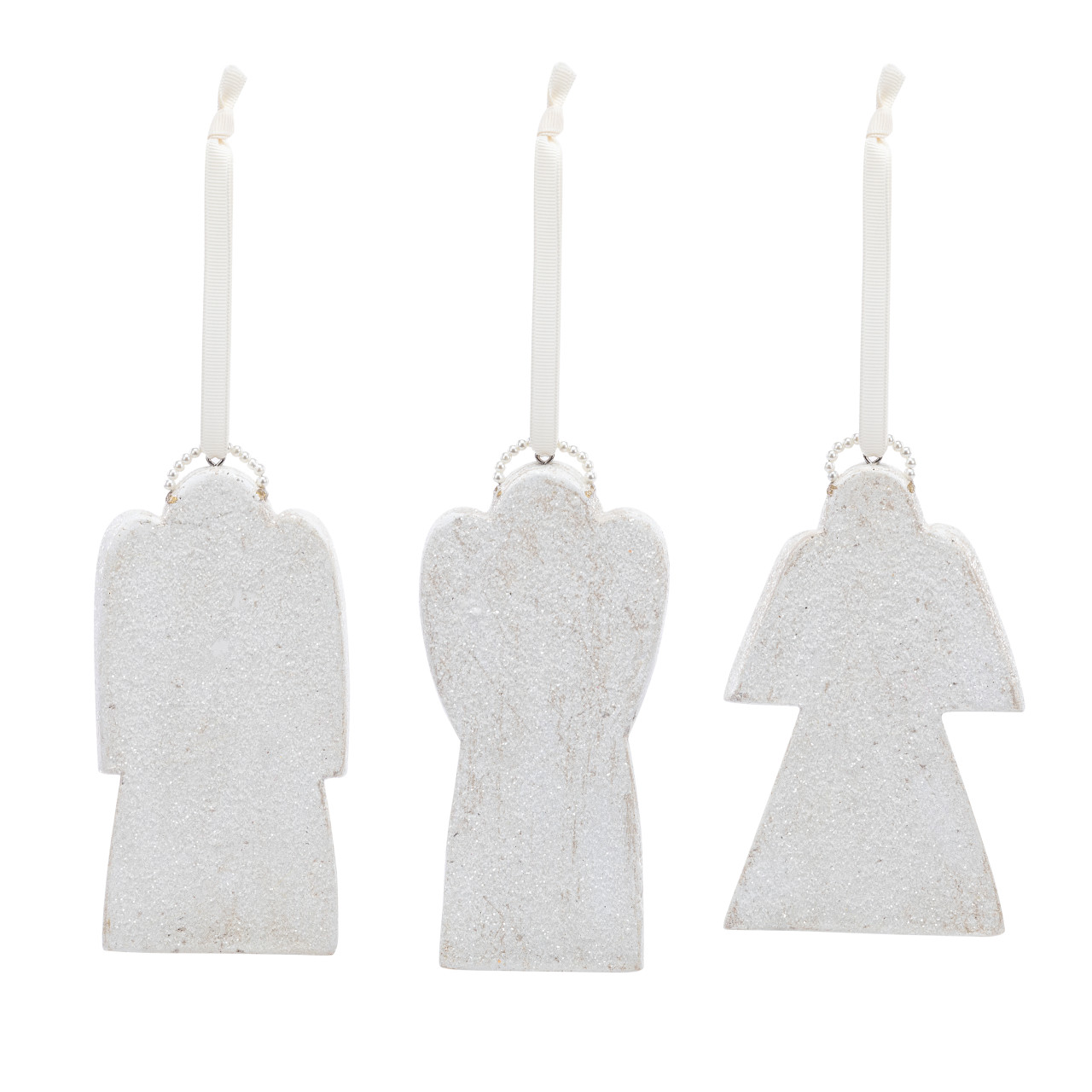 Angel with Gold Charm Paper Pulp Ornaments Set of 3 - 3x5.5in thumbnail