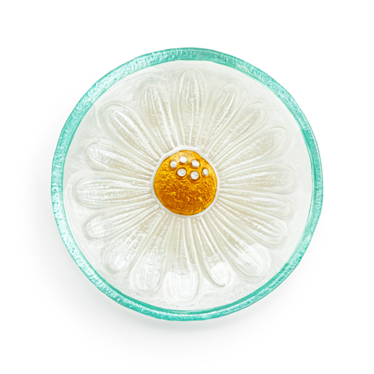 Daisy Glass Round Plate - 6.5in thumbnail