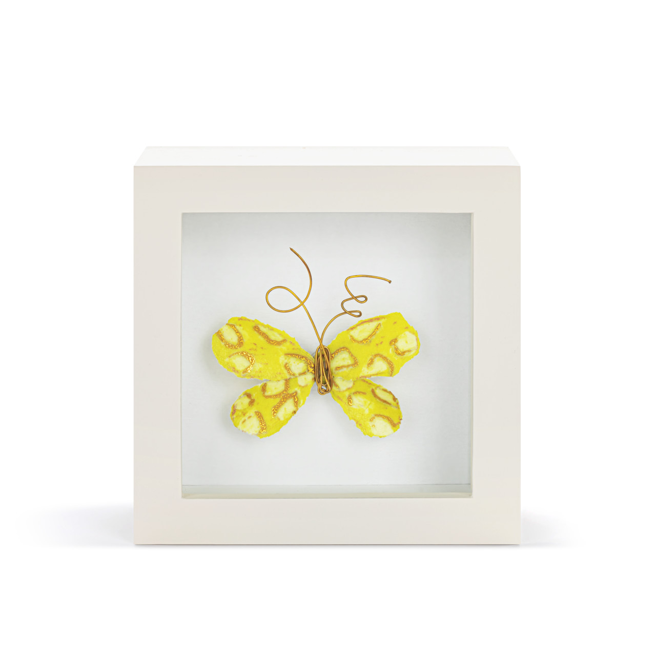 Always My Sunshine Yellow Butterfly Shadow Box - 4in thumbnail