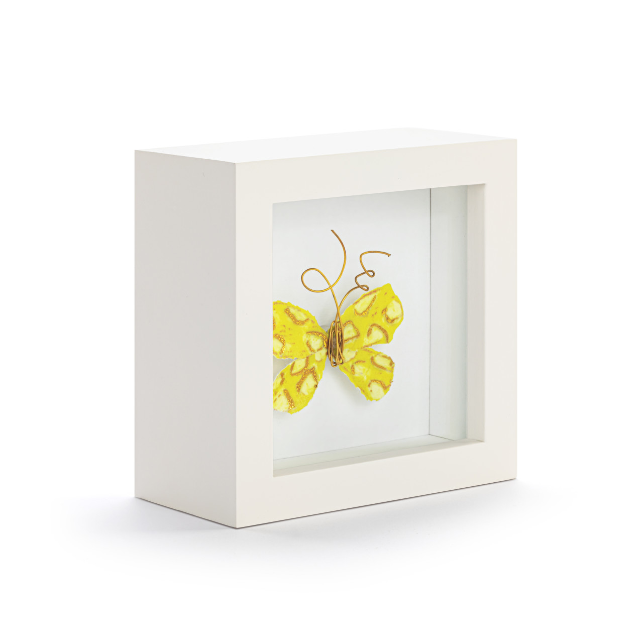 Always My Sunshine Yellow Butterfly Shadow Box - 4in thumbnail