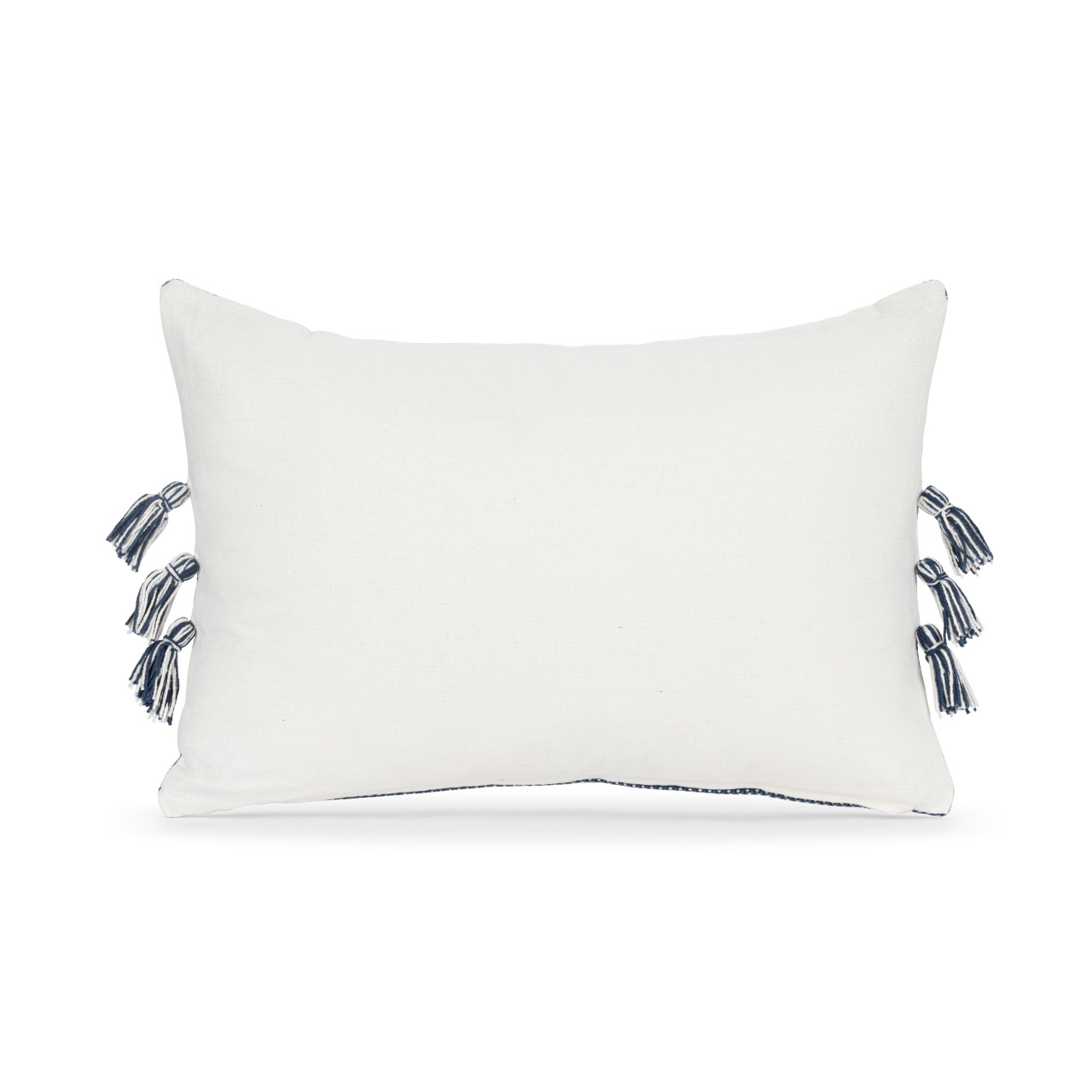 Blue with White Stripe Rectangular Accent Pillow - 18x12in thumbnail