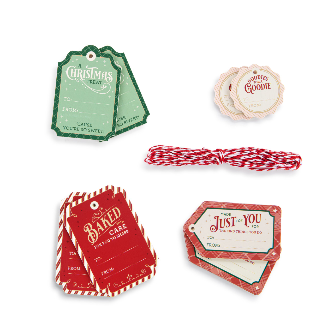 Holiday Baking Gift Tags with Twine - Set of 24 thumbnail
