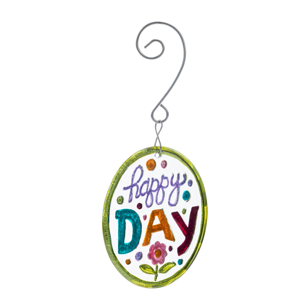 Happy Day Glass Ornament - 4in thumbnail