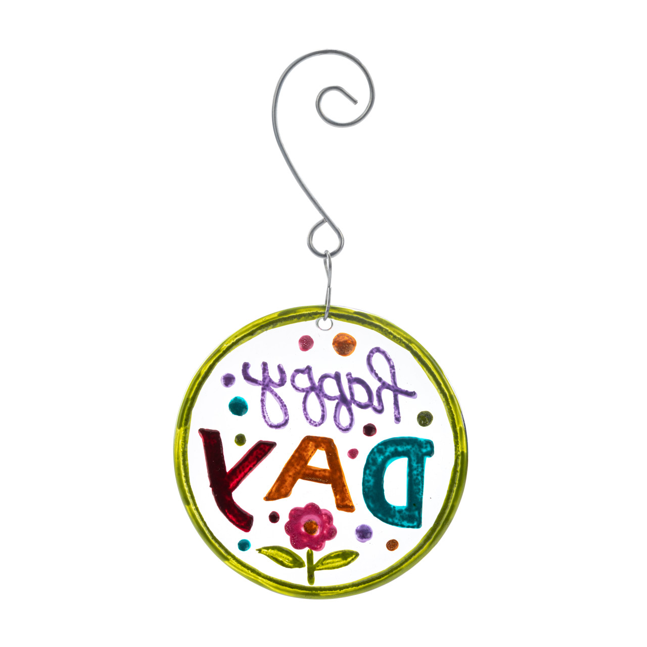 Happy Day Glass Ornament - 4in thumbnail