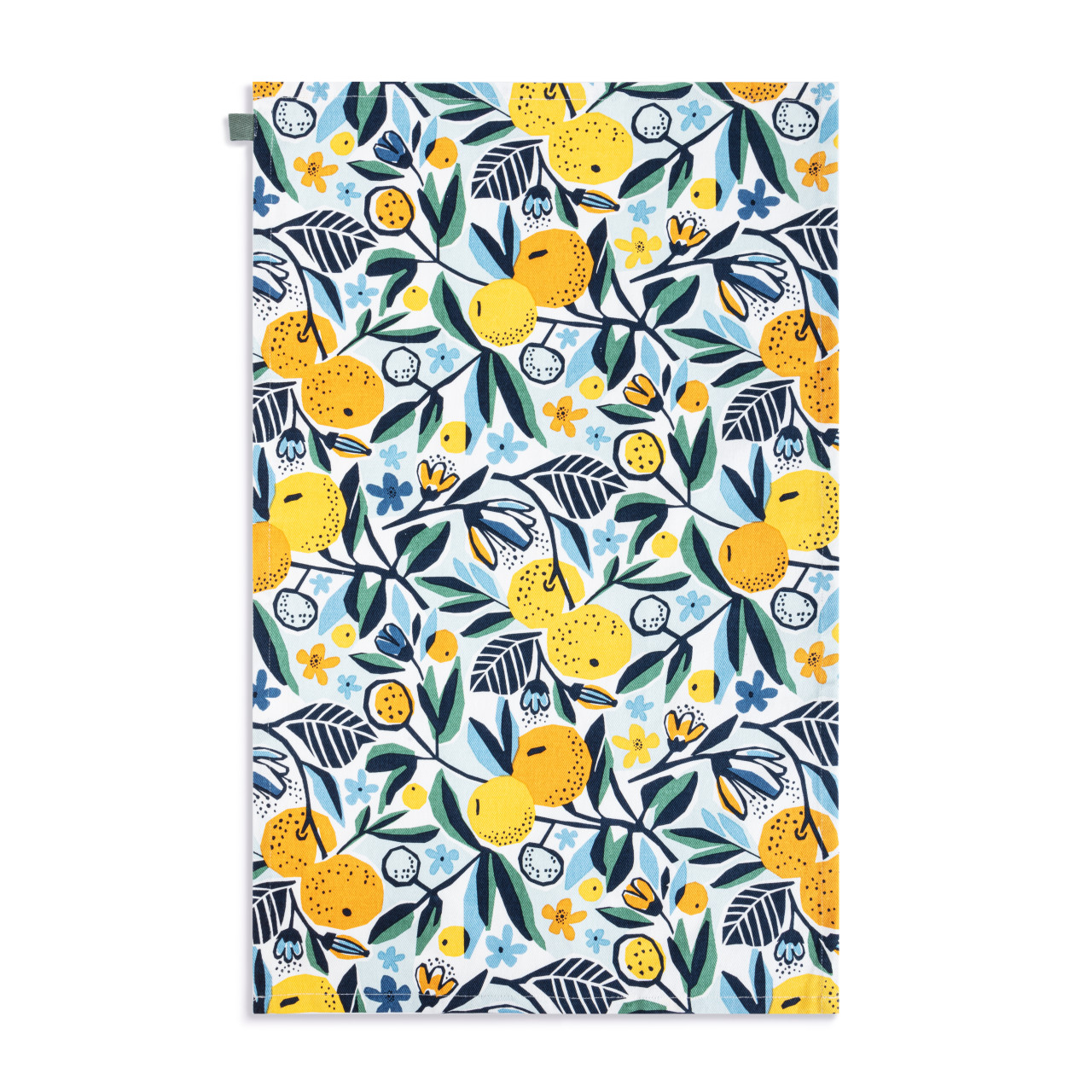 Citrus Blooms Cotton Twill Kitchen Towel - 17x28in thumbnail