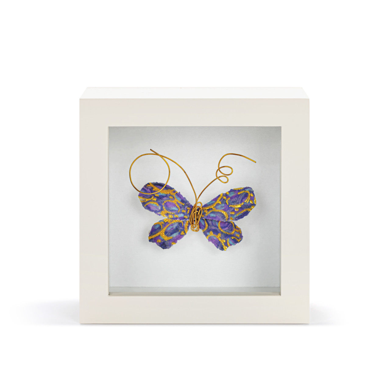 Beautiful Soul Purple Butterfly Shadow Box - 4in thumbnail