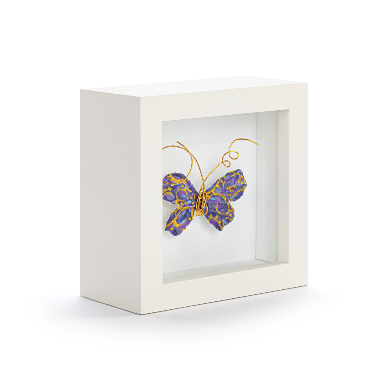 Beautiful Soul Purple Butterfly Shadow Box - 4in thumbnail