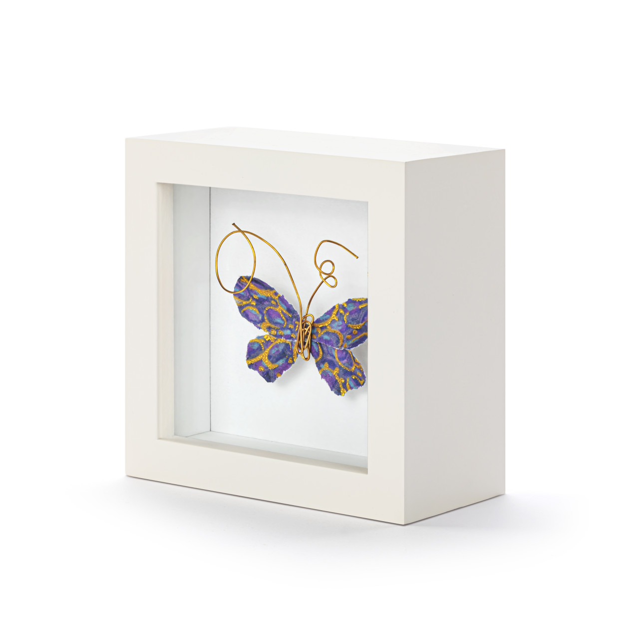 Beautiful Soul Purple Butterfly Shadow Box - 4in thumbnail