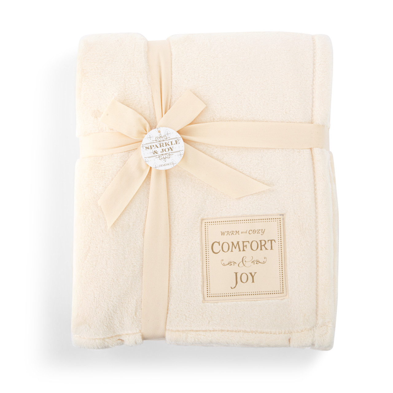 Comfort and Joy Cream Throw Blanket - 50x60in thumbnail