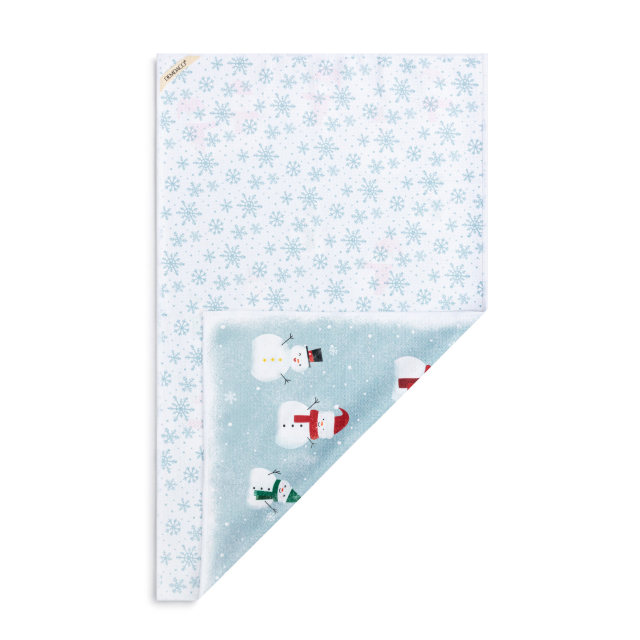 Blue Snowmen Absorbent Double Sided Towel - 18x30in thumbnail
