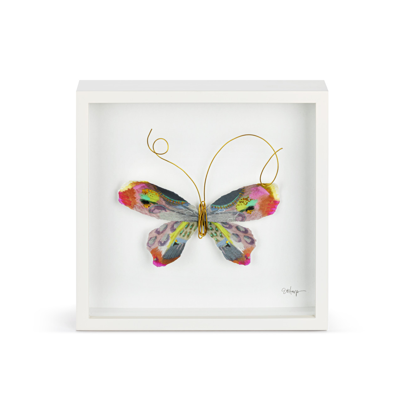 Multi Butterfly Wall Art - 10"sq thumbnail