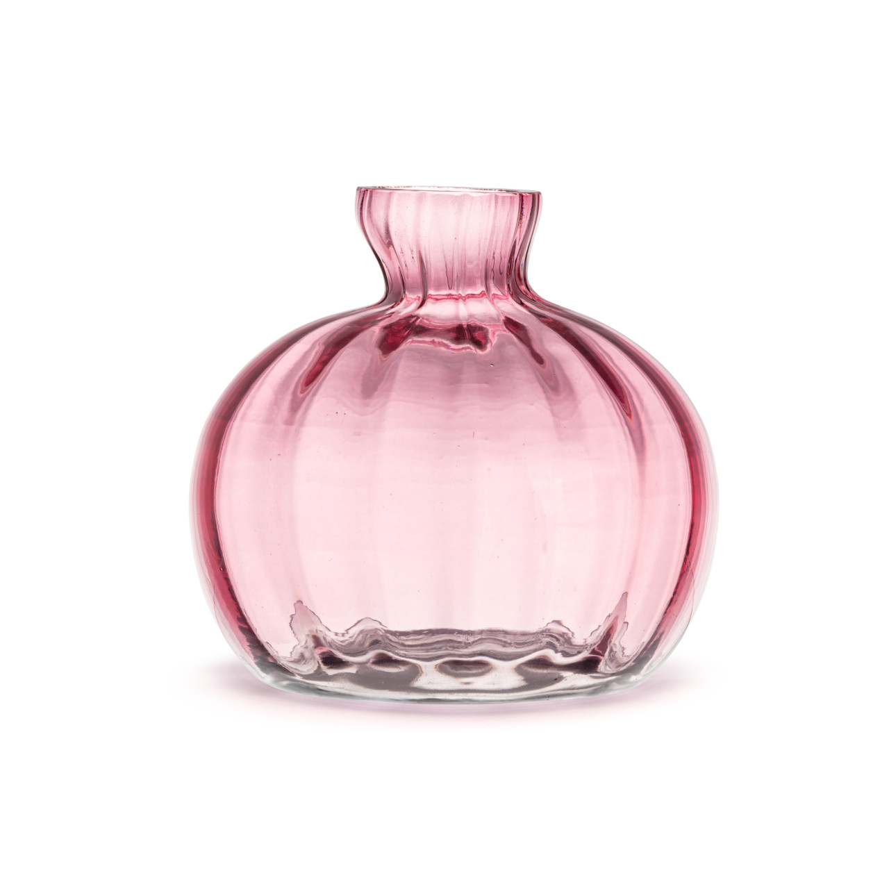 Pink Glass Bud Vase - 4x3.5in thumbnail