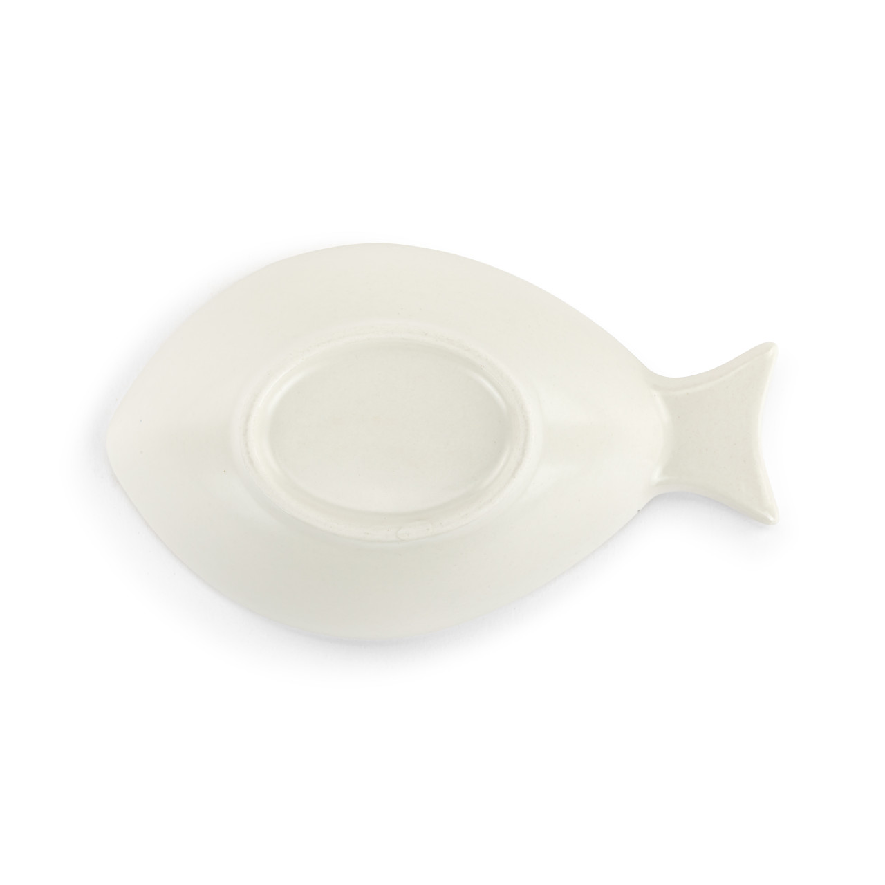 Blue and White Dot Fish Ceramic Hand Painted Candy Dish - 7x4.5in thumbnail