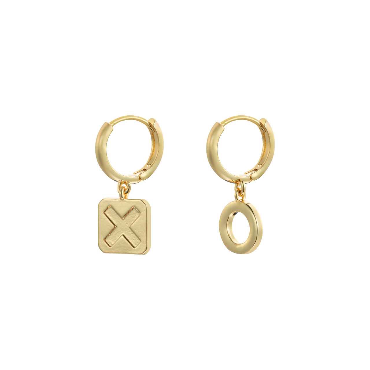 Mismatched X and O Earring Set - 9mm thumbnail