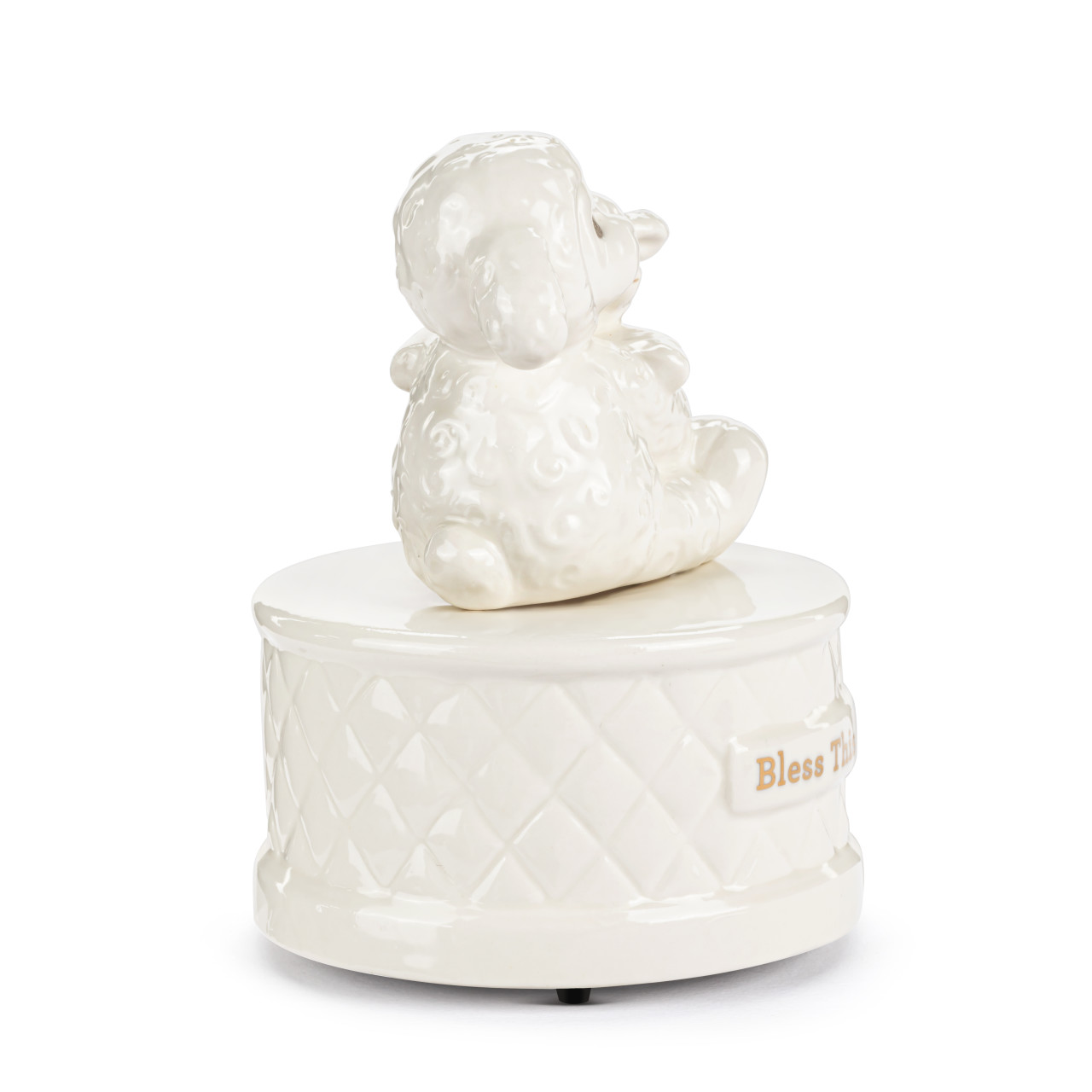 Wrapped in Prayer Ceramic Lamb Music Box - 4x5.5in thumbnail