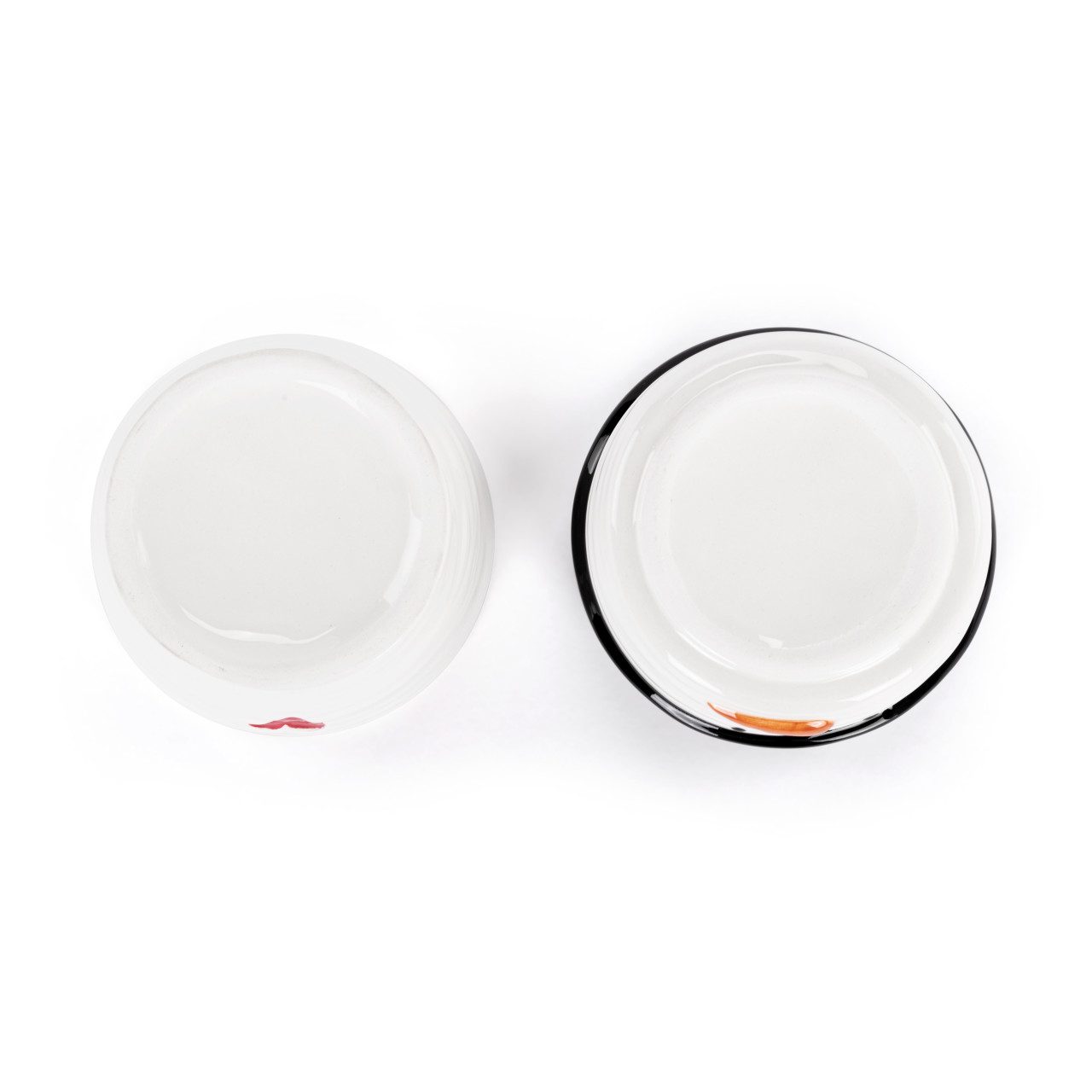 Snowman Red Heart Cream Small Bowls Set of 2 - 8oz thumbnail