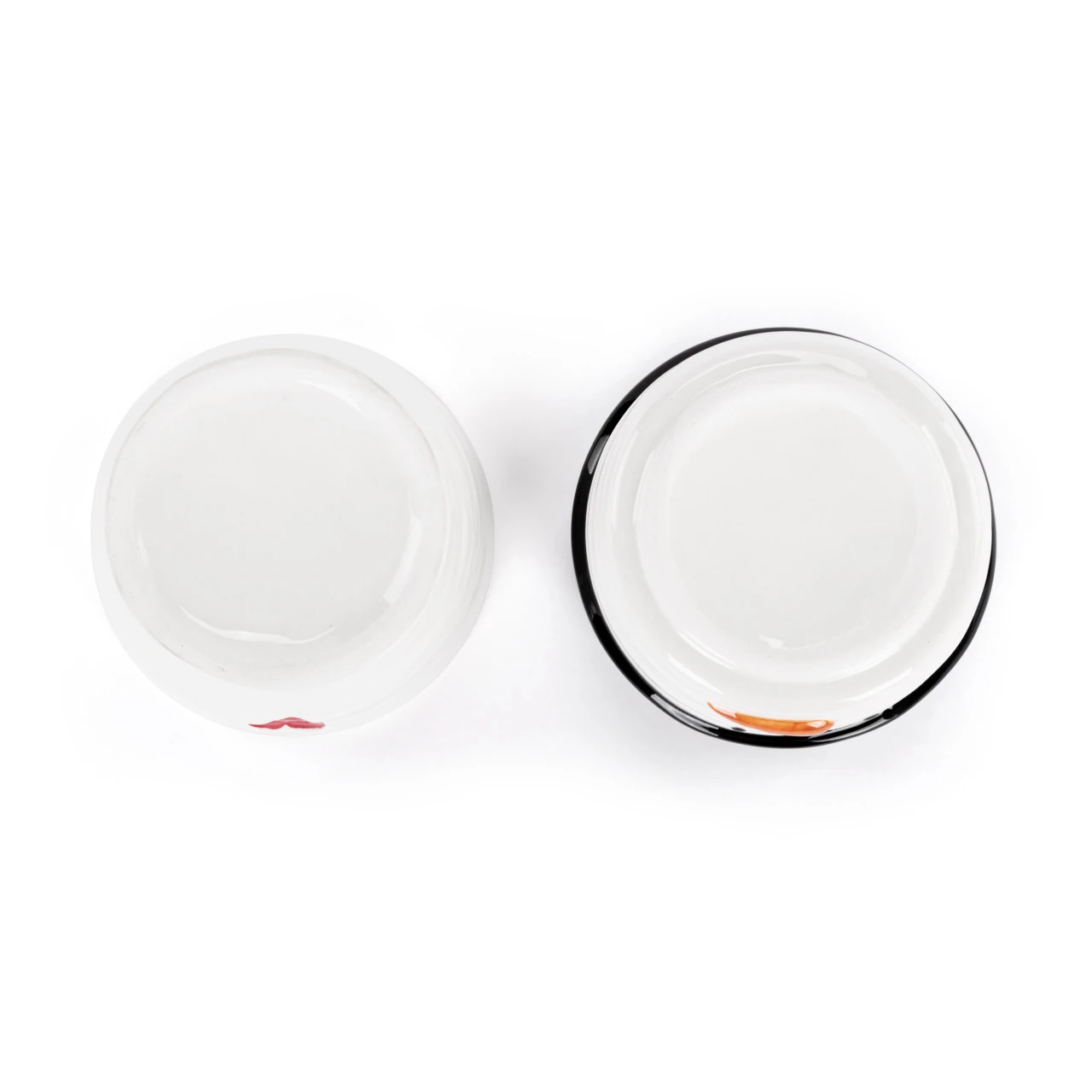 Snowman Red Heart Cream Small Bowls Set of 2 - 8oz thumbnail