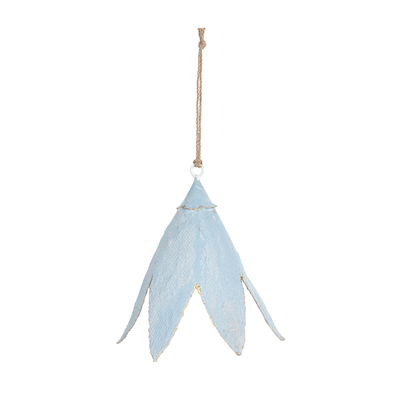 Paper Mache Blue Hanging Flower - 4x6in thumbnail