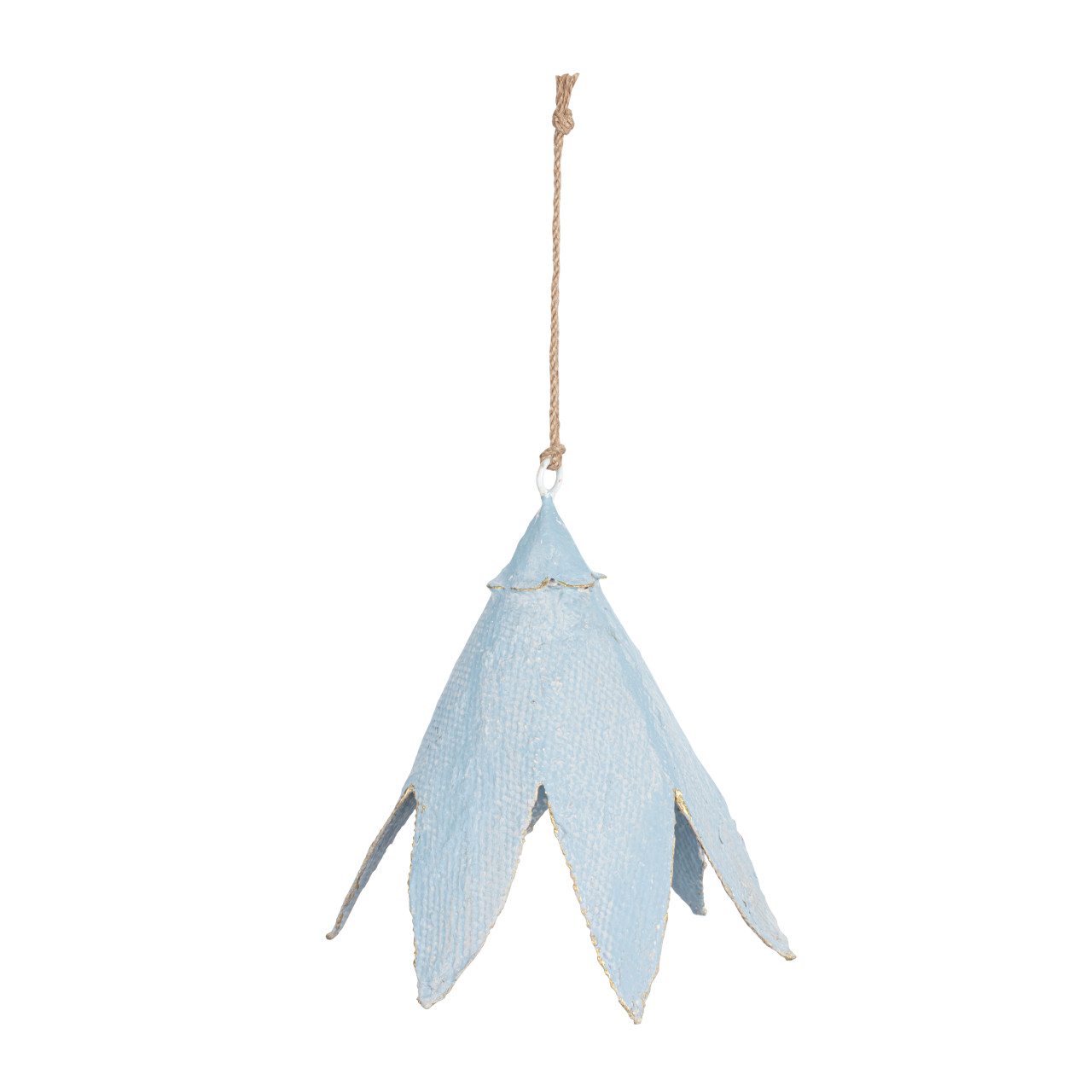 Paper Mache Blue Hanging Flower - 4x6in thumbnail