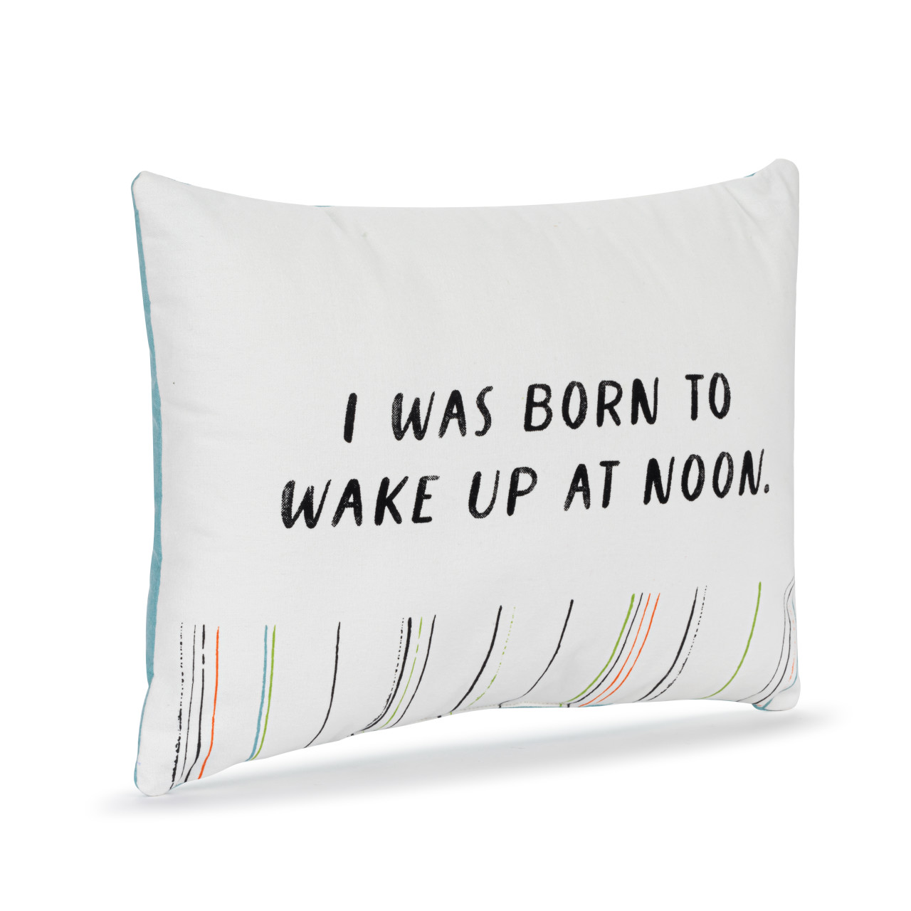 Live From Snack Time Wake Up at Noon Blue Accent Pillow - 14x10in thumbnail