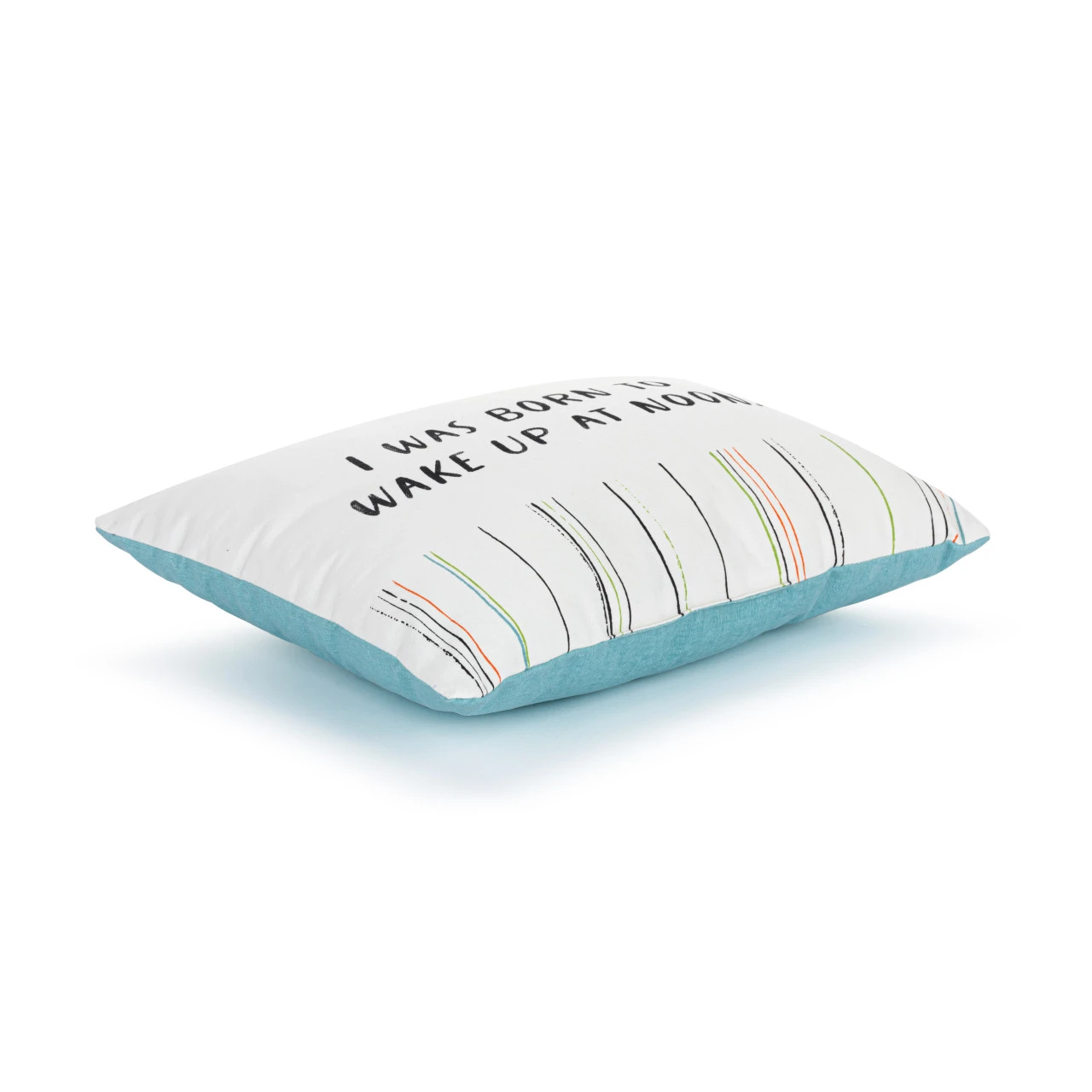 Live From Snack Time Wake Up at Noon Blue Accent Pillow - 14x10in thumbnail