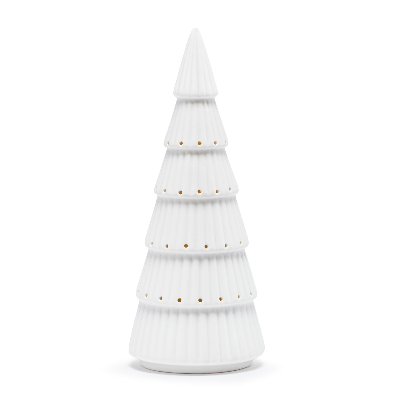 White LED Ceramic Large Tree Figure - 4x10in thumbnail