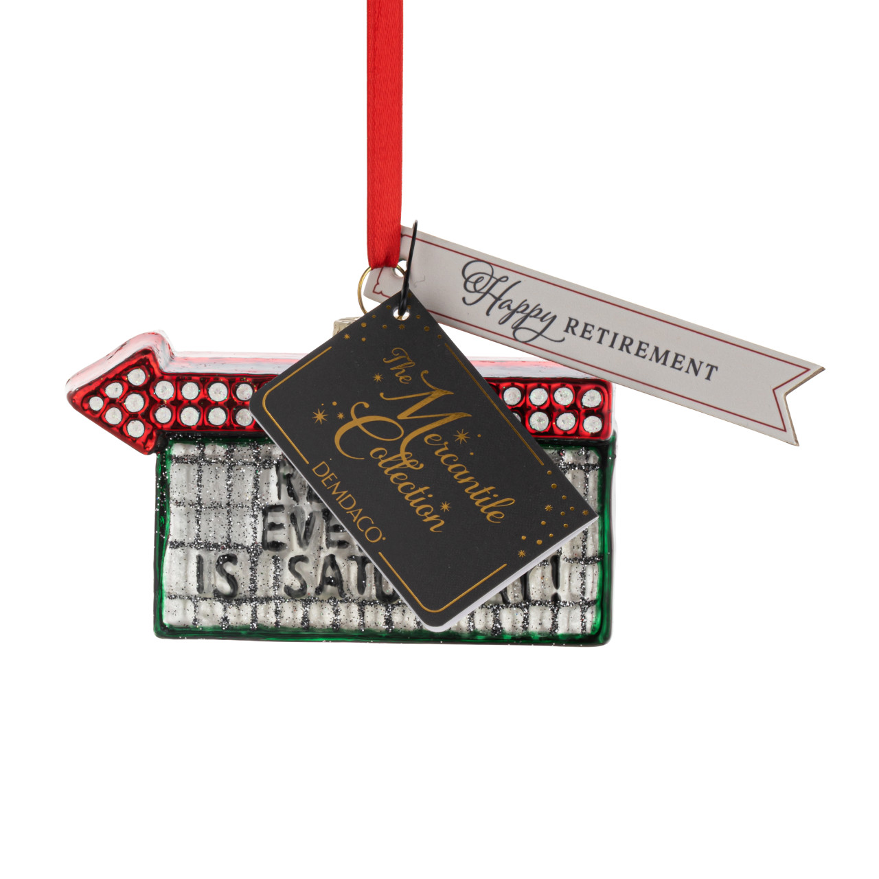 Happy Retirement Milestone Ornament - 4x2in thumbnail