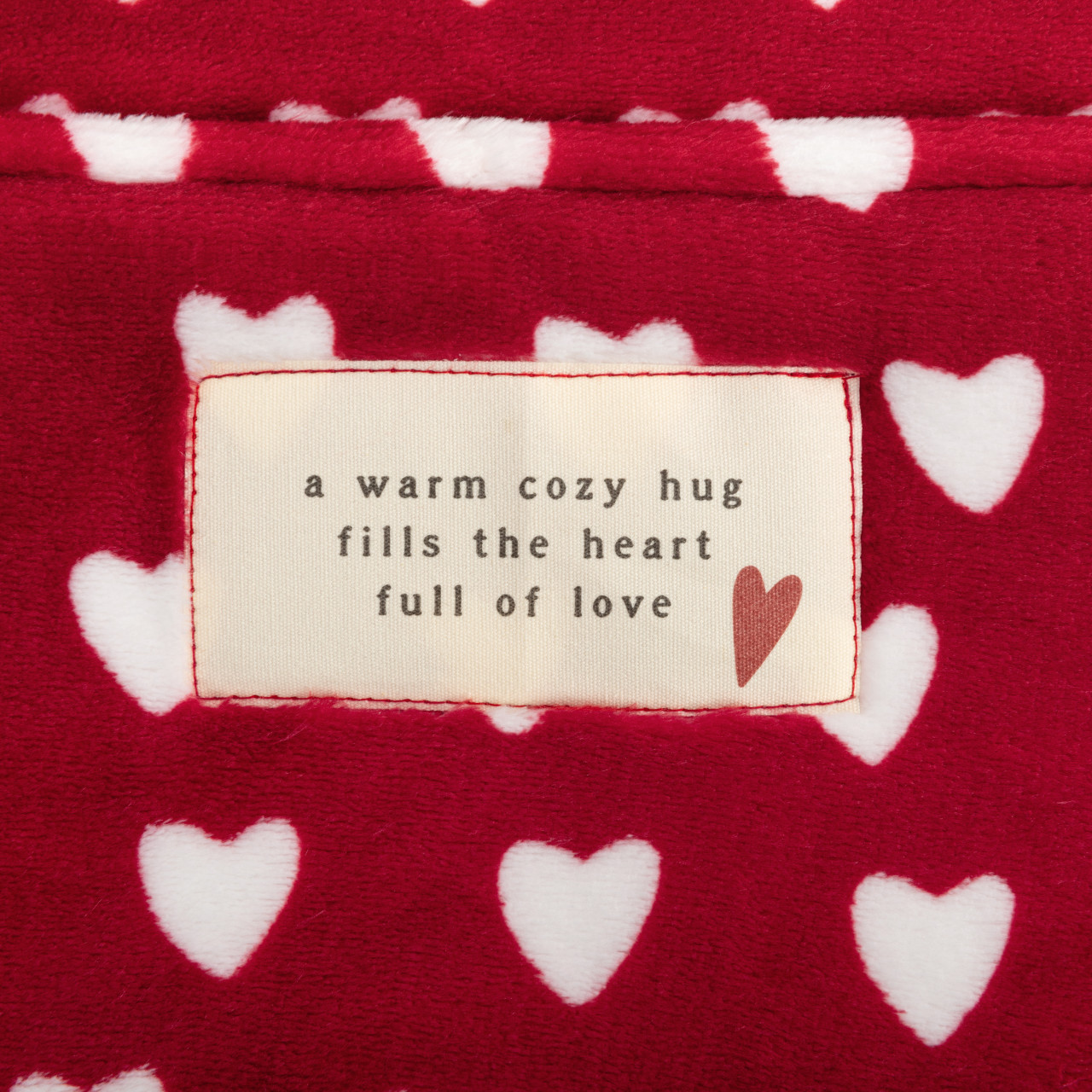 Heart Full of Love Red and White Heart Lap Blanket - 36x48in thumbnail