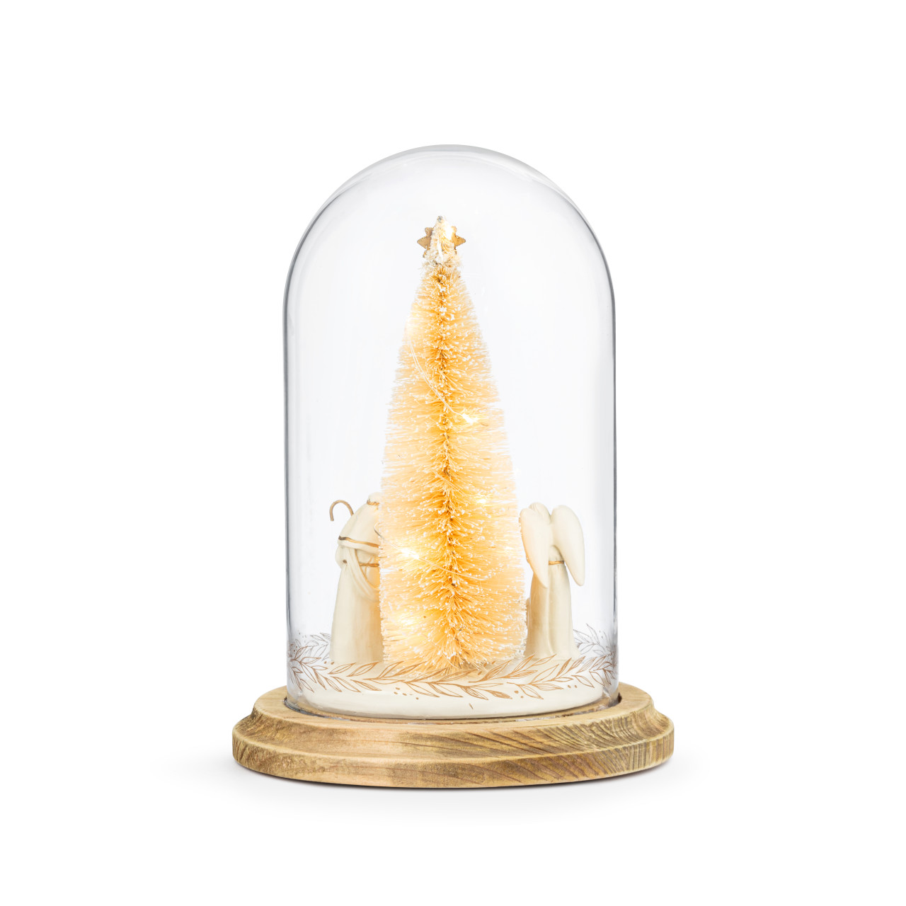 O' Come Emmanuel Nativity Light Up Cloche - 5.5x9.5in thumbnail