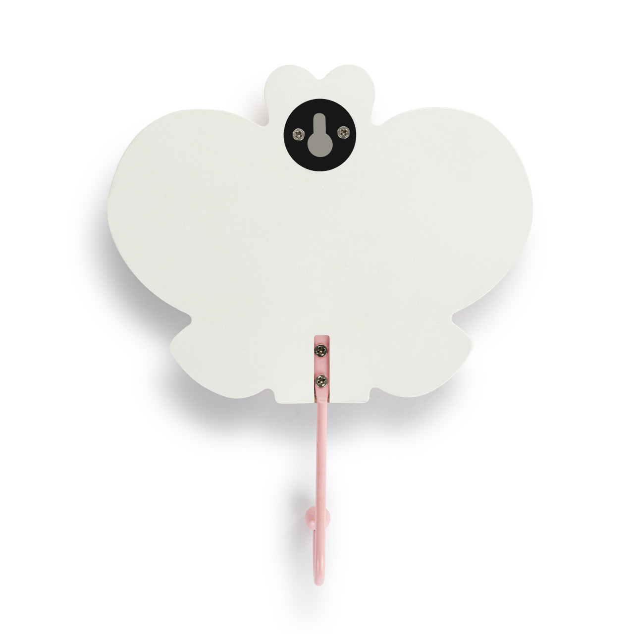 Patchwork Butterfly Pink Wall Hook - 5x6in thumbnail