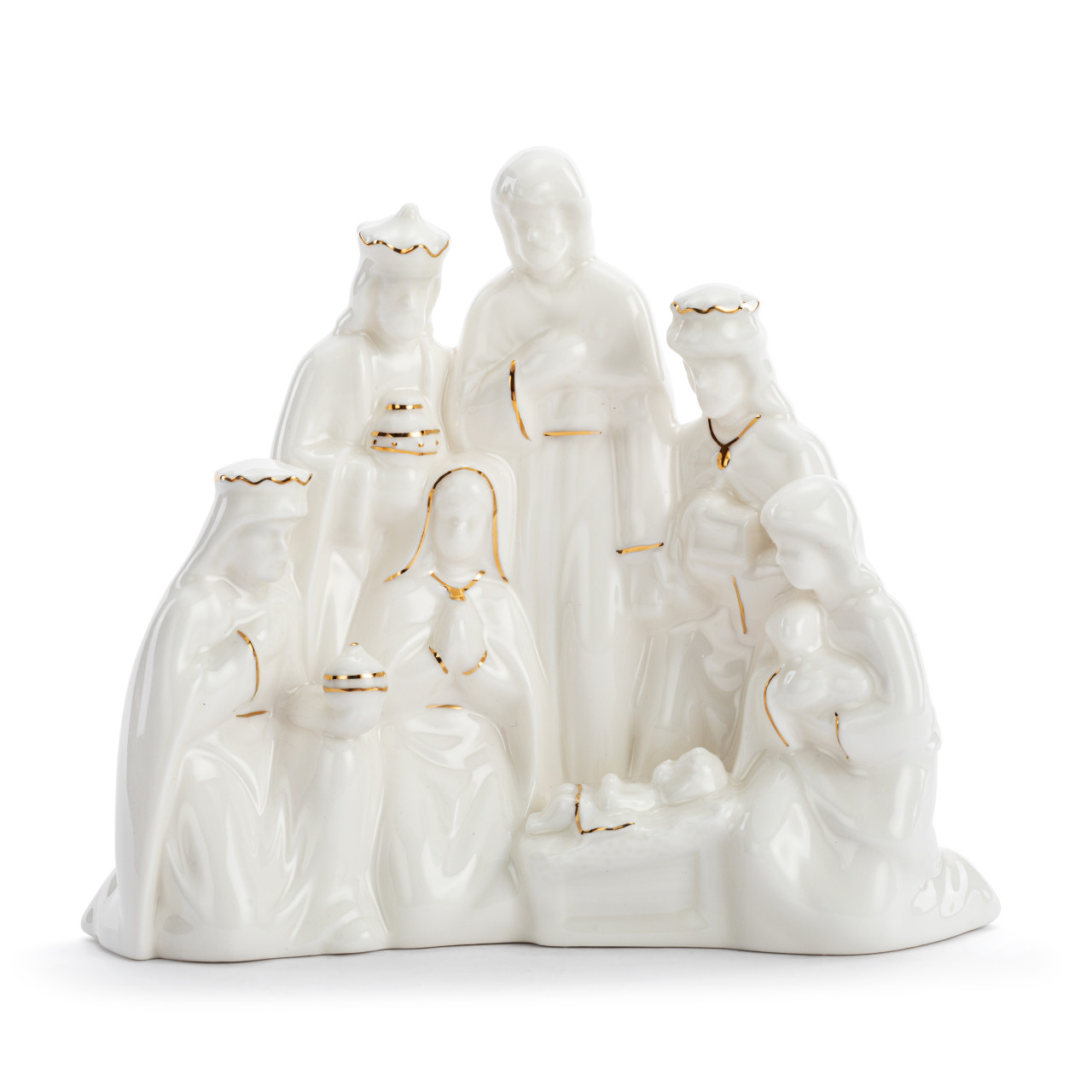 Ceramic LED Holy Nativity Figure - 7x7in thumbnail