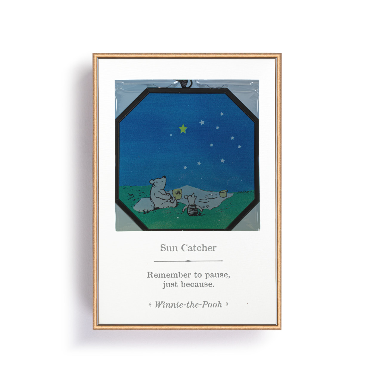 Winnie-the-Pooh Pause Suncatcher - 3x3in thumbnail