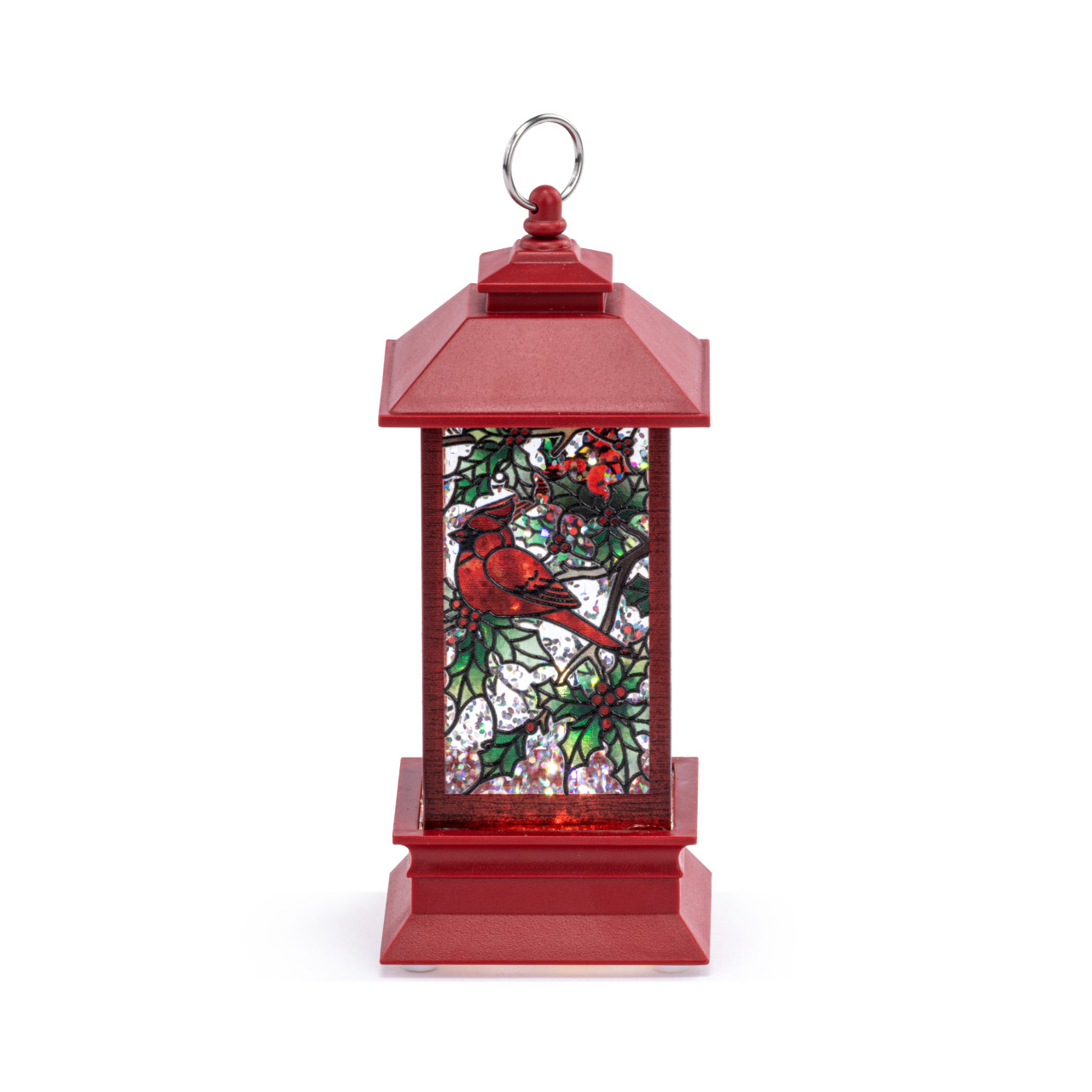 Red Cardinal Lit Lantern - 2x5in thumbnail