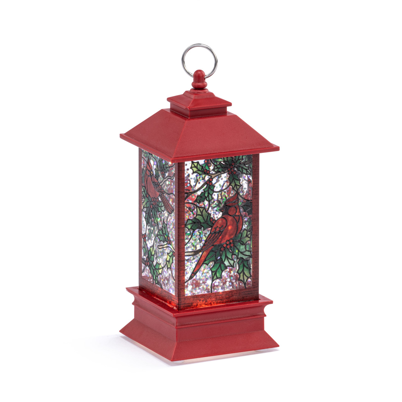 Red Cardinal Lit Lantern - 2x5in thumbnail
