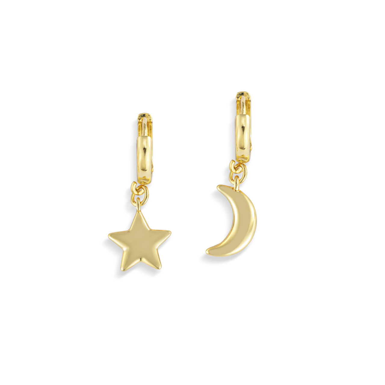 Mismatched Moon & Star Earring Set - 11mm thumbnail