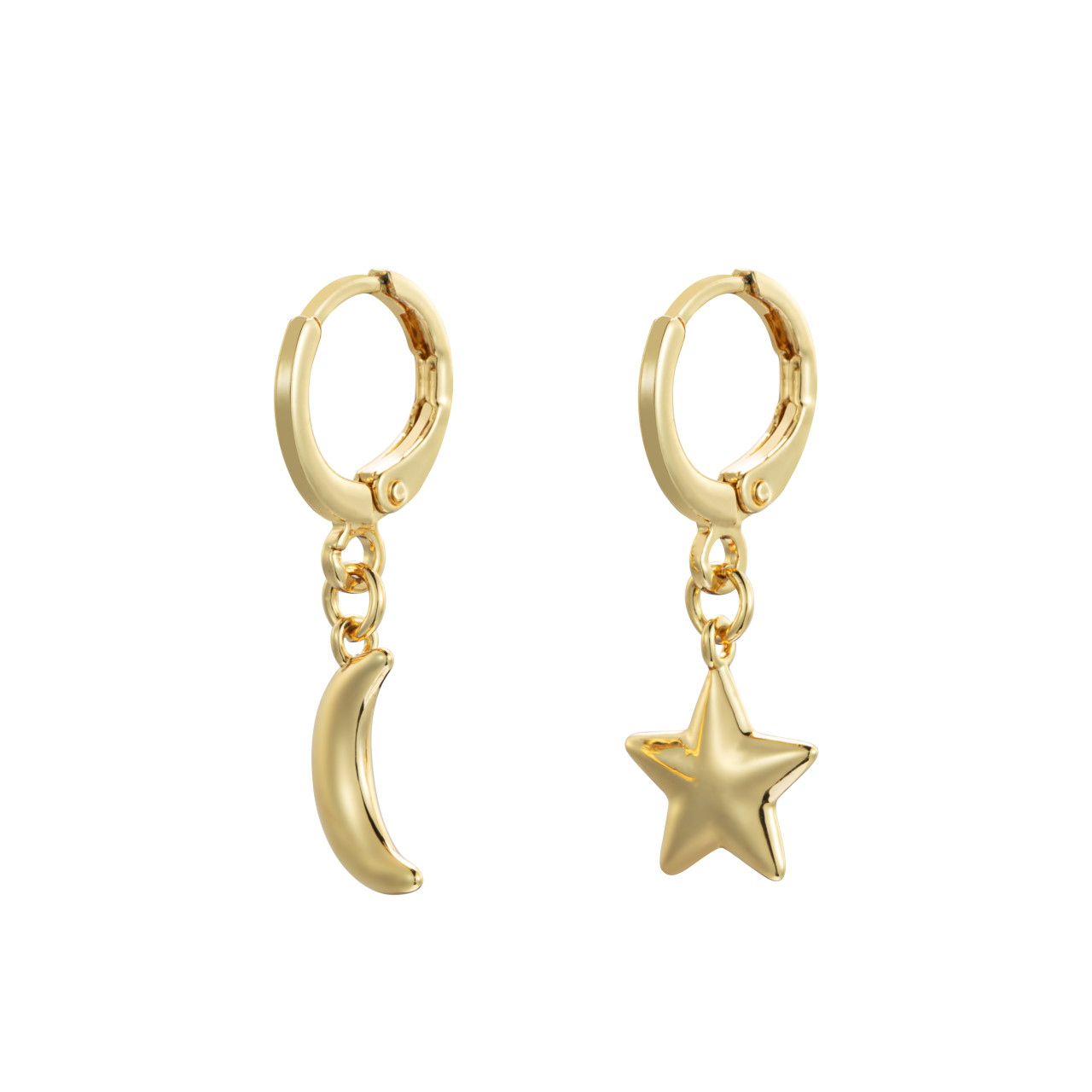 Mismatched Moon & Star Earring Set - 11mm thumbnail