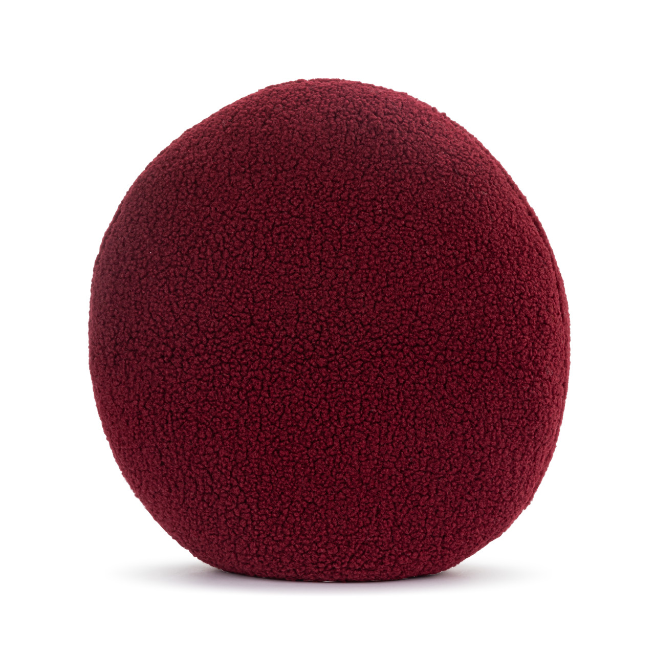 Boucle Red and White Peppermint Round Pillow - 15in thumbnail