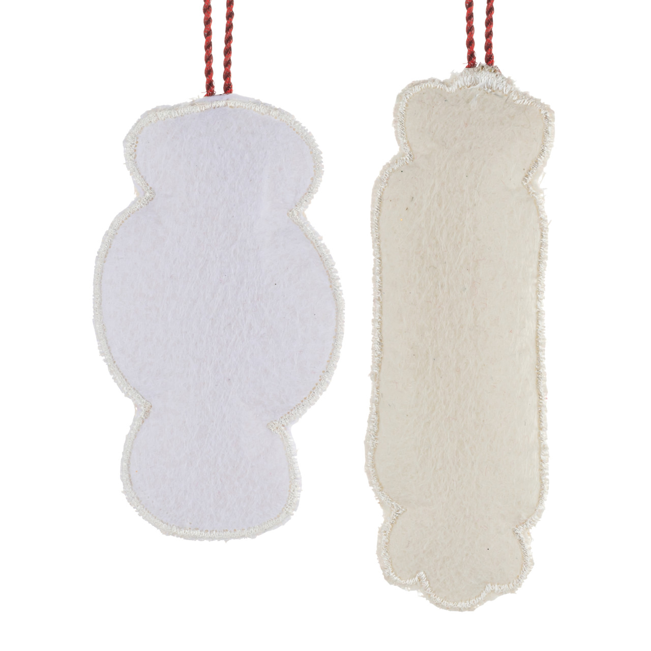 Holiday Candy Beaded Fabric Ornaments 2 Assorted - 2x4in thumbnail
