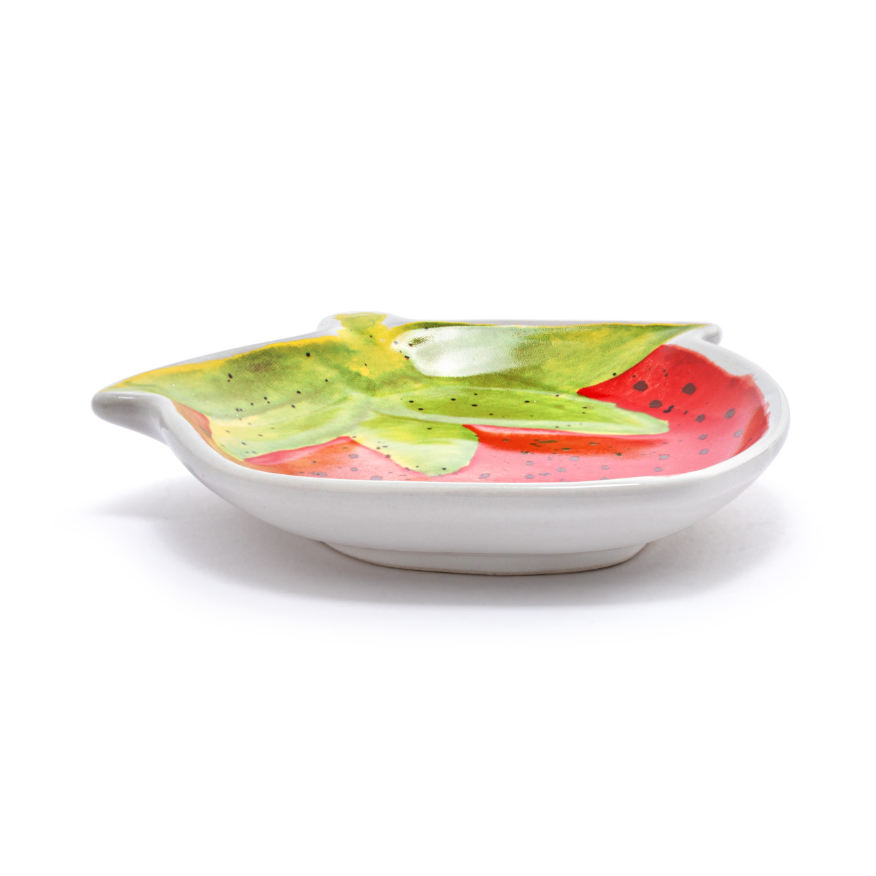 Strawberry Shaped Ceramic Plate - 5in thumbnail