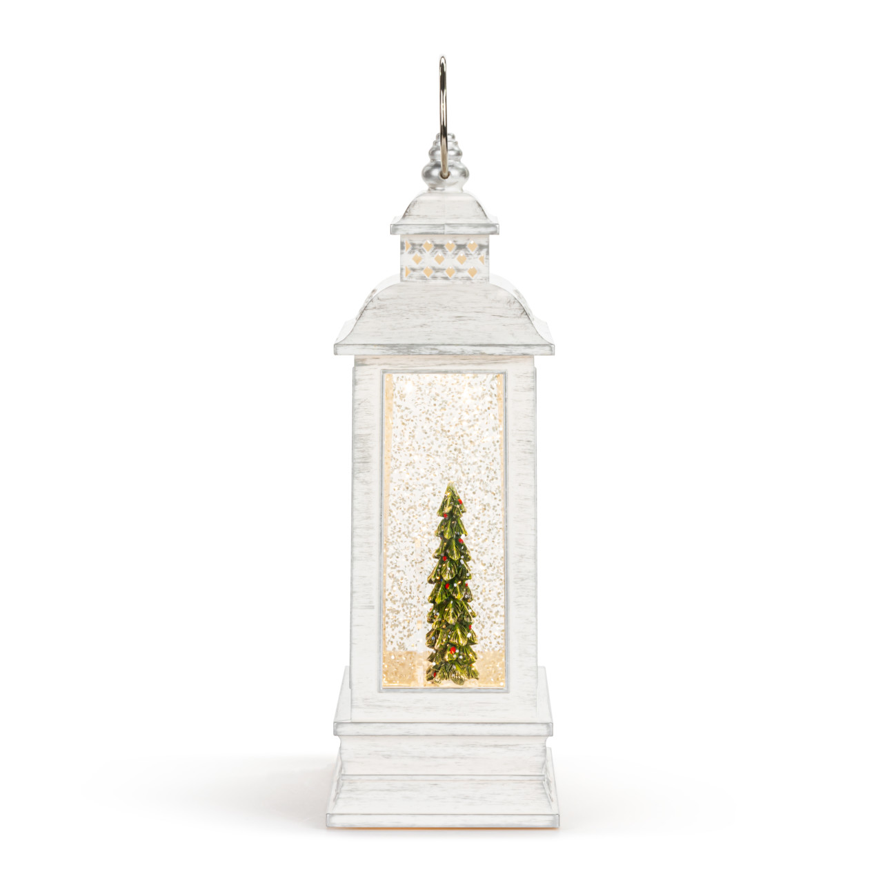 Winnie-the-Pooh Pooh & Piglet Lit Musical White Snow Globe Lantern - 6.5x10in thumbnail
