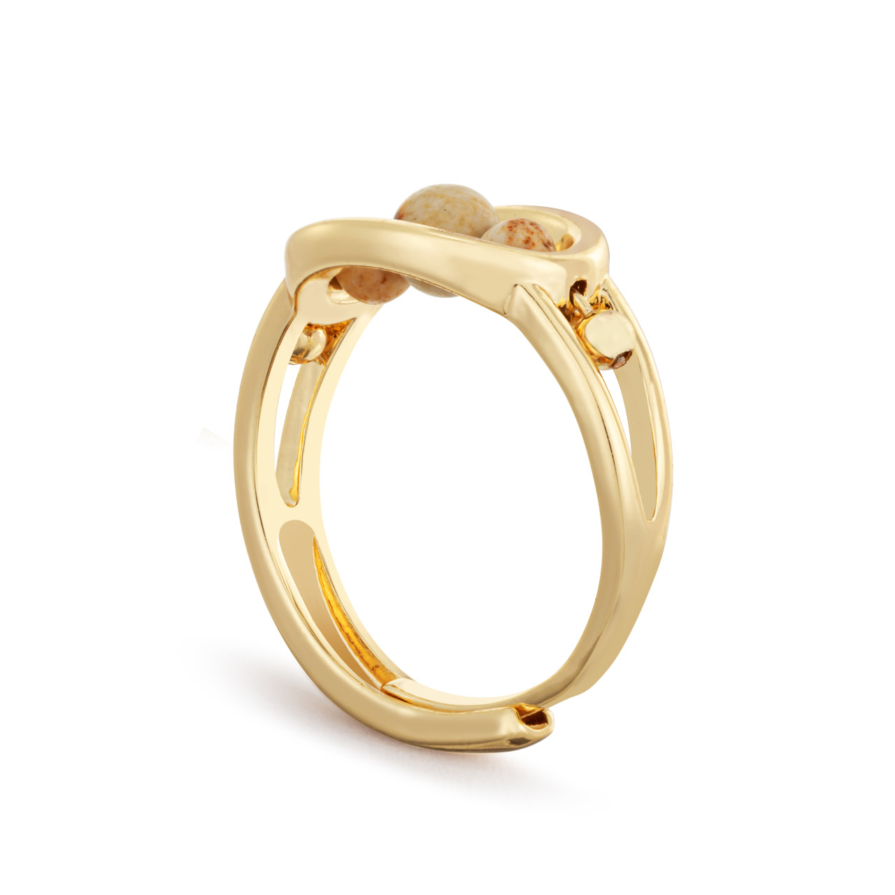 BeCalm Gold Beaded Ring - size 4 to 9 thumbnail